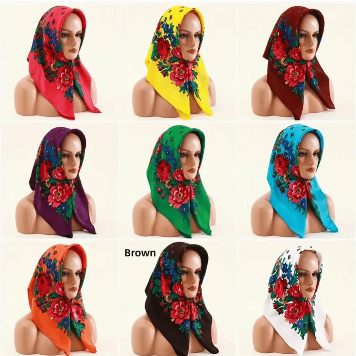 "Kokum Scarf" Grandma Cloth Handkerchief/Scarf in Floral Patterns, Promotional Item Promotions