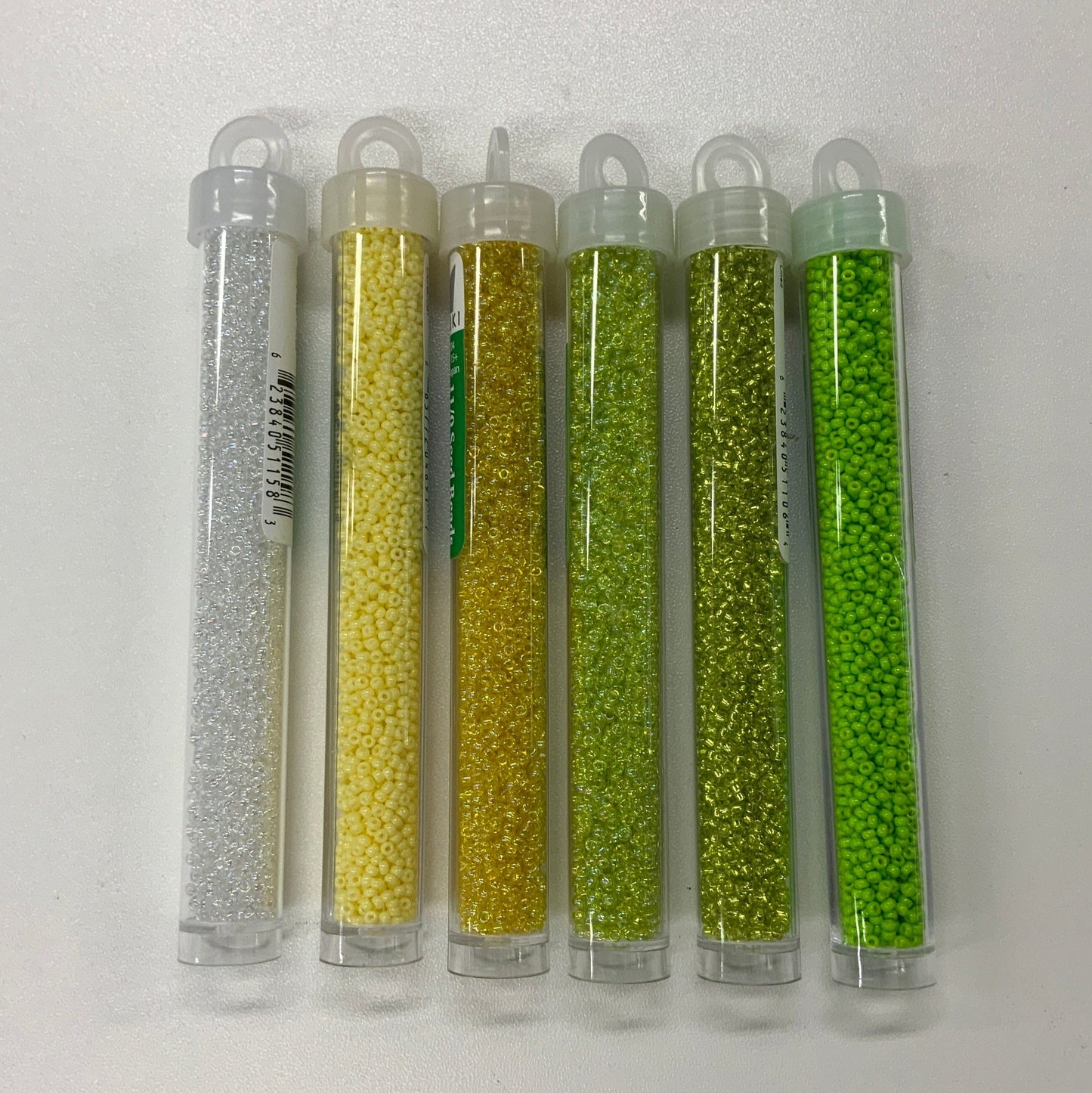 “Lemons and Limes” 6 x 11/0 Miyuki Seed bead (22g) Set, Promotions Promotions