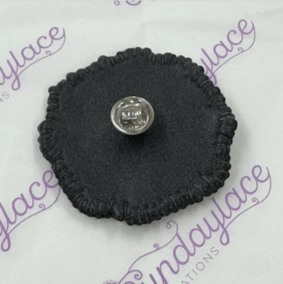 Matte Red/Black Beaded Poppy Beadwork Pin - *Heavenly Made Beadwork* Beadwork by Sundaylace Creations