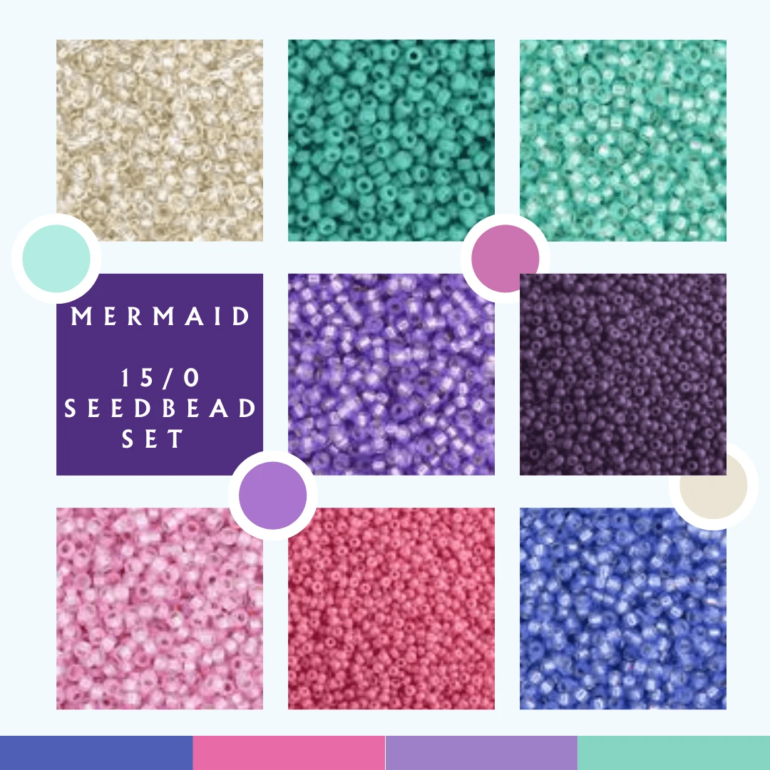 "Mermaid" 8 x 15/0 Seed Beads (5.2g) Vial Set, Fall Special Promotion Promotions