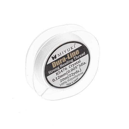 Crystal 0.12mm (Mini 20mm) Mini White Miyuki Dura-Line Crystal Clear 0.15mm or 0.12mm, 20 meters, Strong Beading Thread Basics