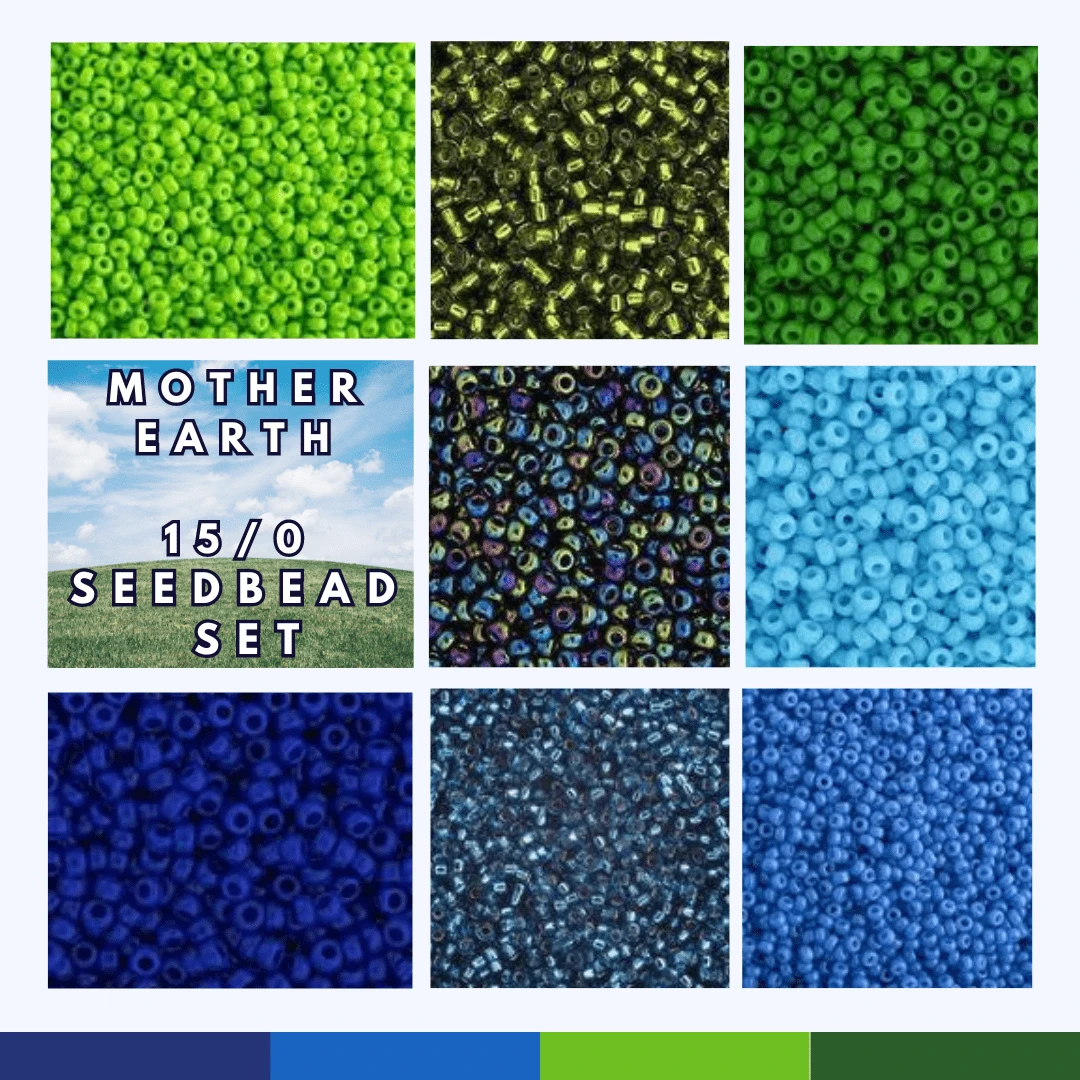 "Mother Nature" 8 x 15/0 Seed Beads (5.2g) Vial Set, Special Promotion Promotions