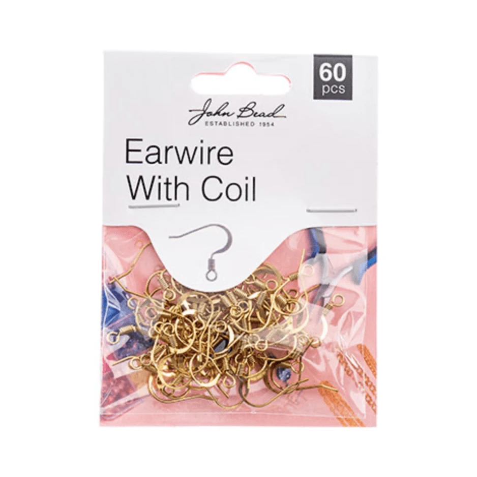 Must Have Findings - Earwire w/ Coil Antique Gold 60pcs New Beader Basics Basics