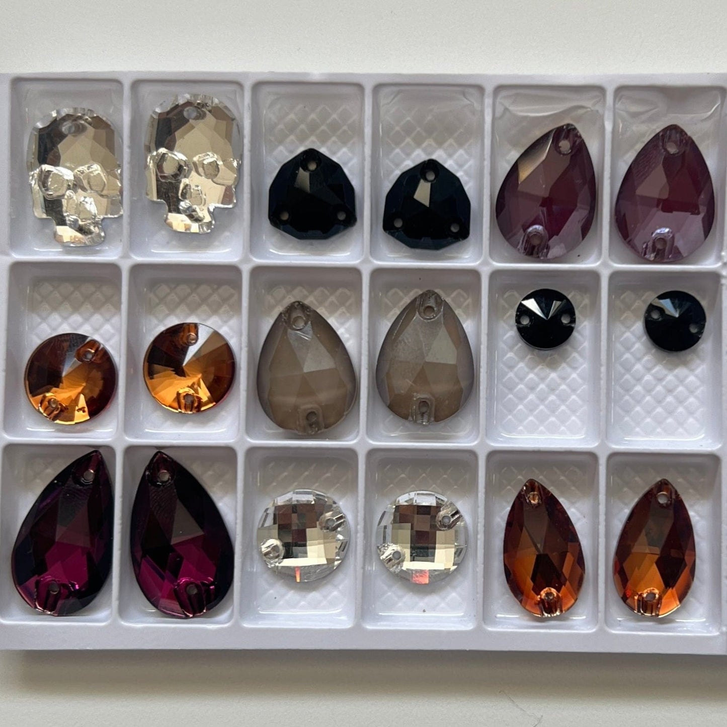 Nichelle's "Witches Brew" 9 Fancy Glass Gem Set Glass Gems