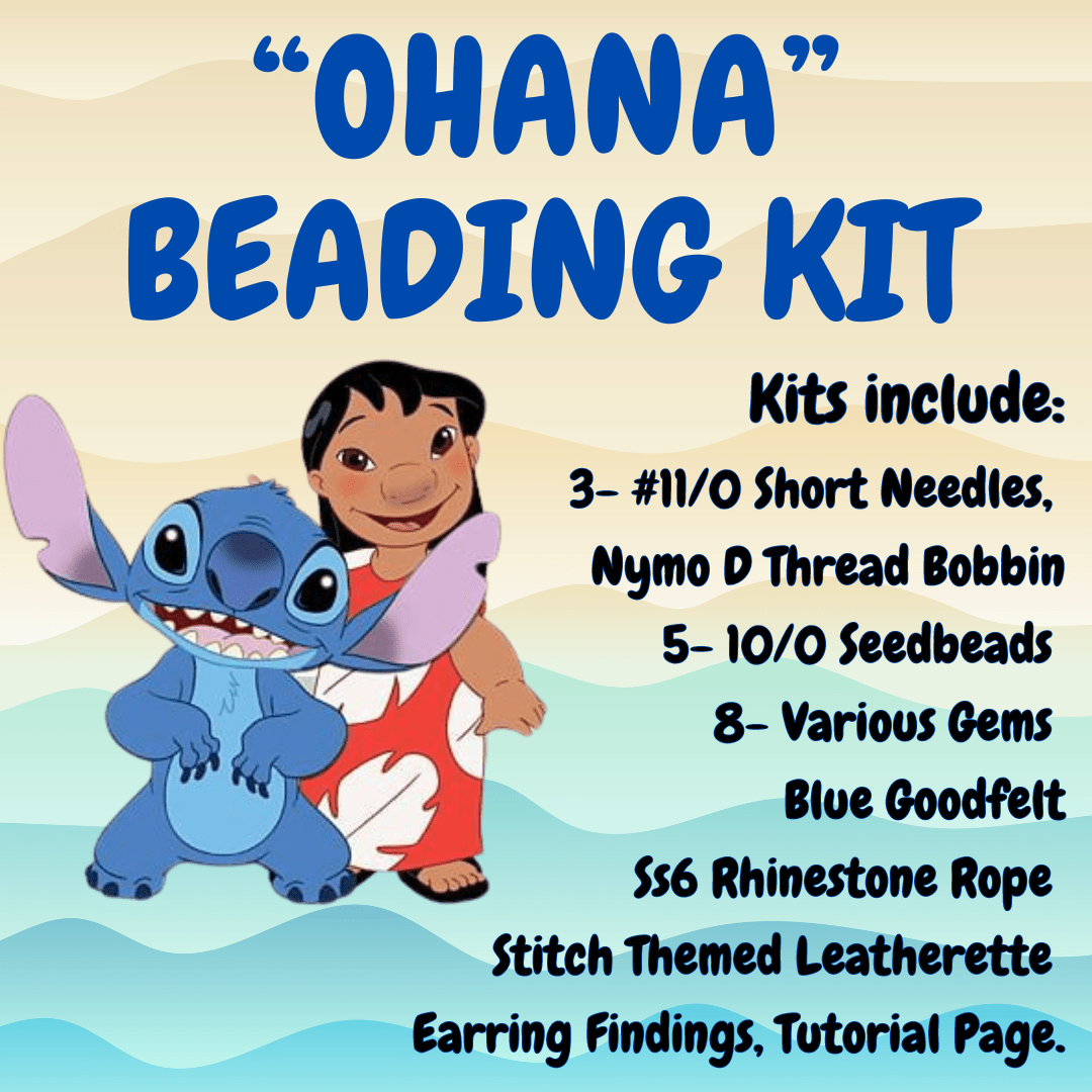 Ohana Blue Themed Beaded Earring Starter Kits, Promotional