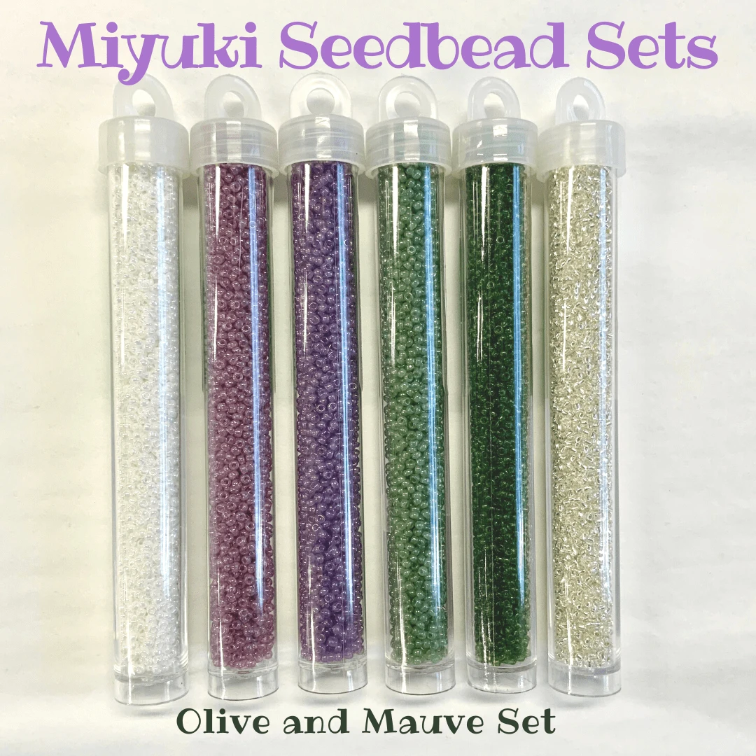 Olive & Mauve Set, 11/0 Miyuki Seed Beads, Set of 6 x 22g vials, Promotions