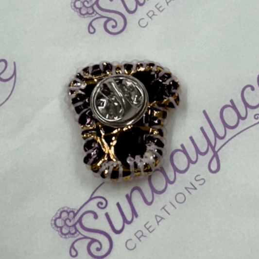 "Orange Shirt Day" #3 Mini Beadwork Pin - *Heavenly Made Beadwork* Beadwork by Sundaylace Creations