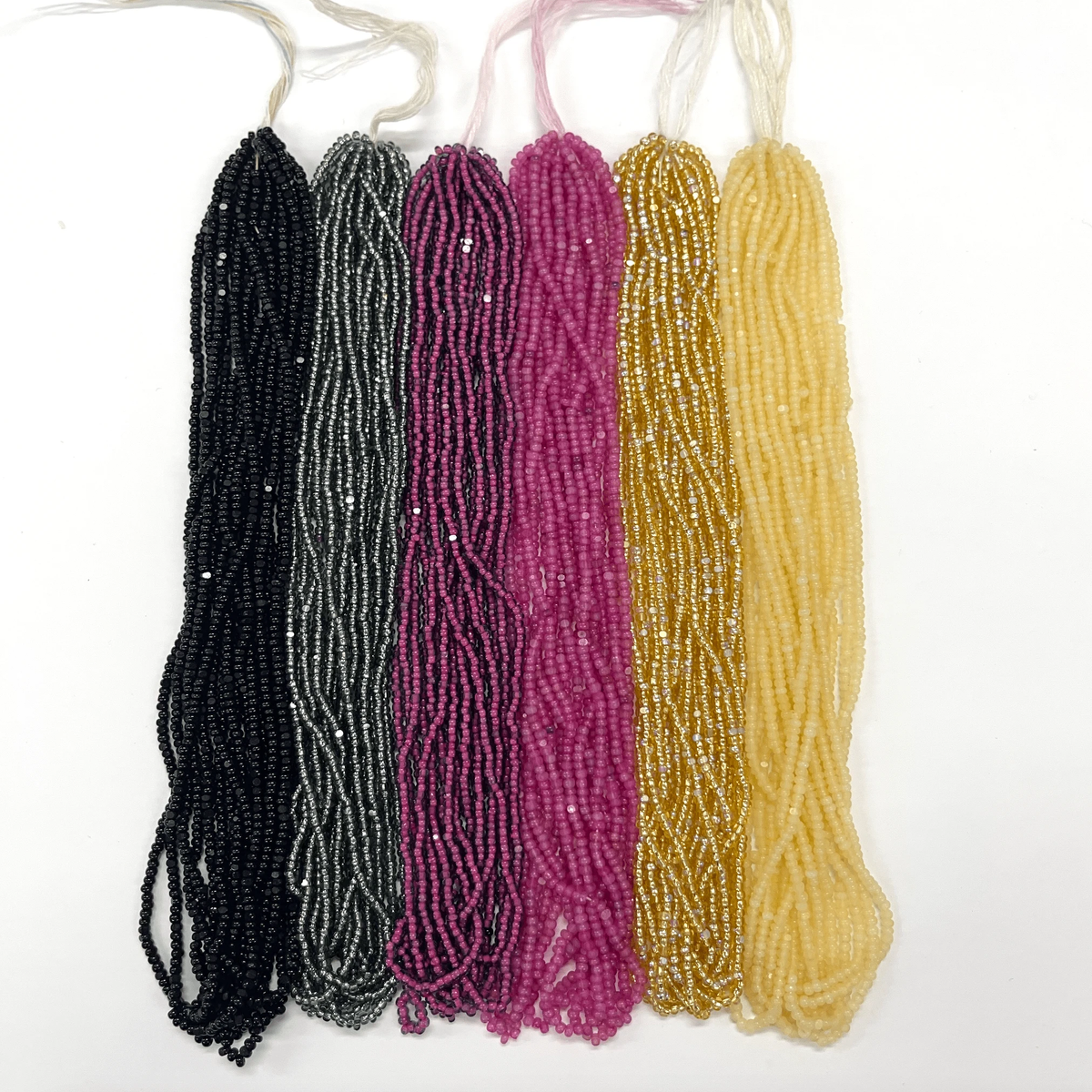 "Pink Tuxedo Party" Staff Picks, 6 x 11/0 Charlotte Cut Seed Beads Set, Promotions Charlotte Cut Seedbeads
