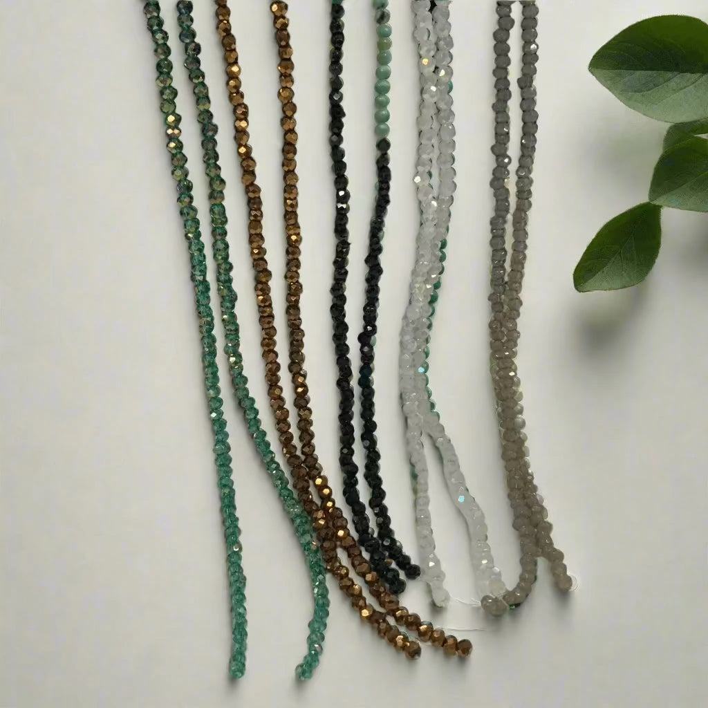 “Sage Field” 5 x 1.5*2.5mm Crystal Lane Rondelles, Bundle Promotions Promotions