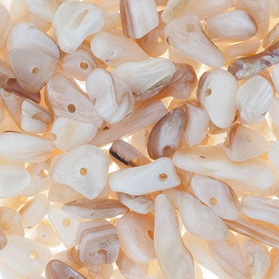 Semi-Precious Chips 22g Vial - Chips Natural Mix (White/Ivory) Pearl Beads