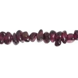Semi-Precious Chips Strung - GARNET (16 inch Strand) Pearl Beads