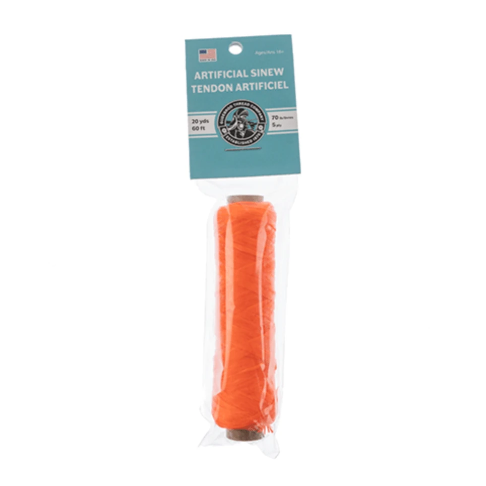 SINEW BOBBIN 20 yards, 70lb test Sinew Thread 5 ply, Basics Sinew
