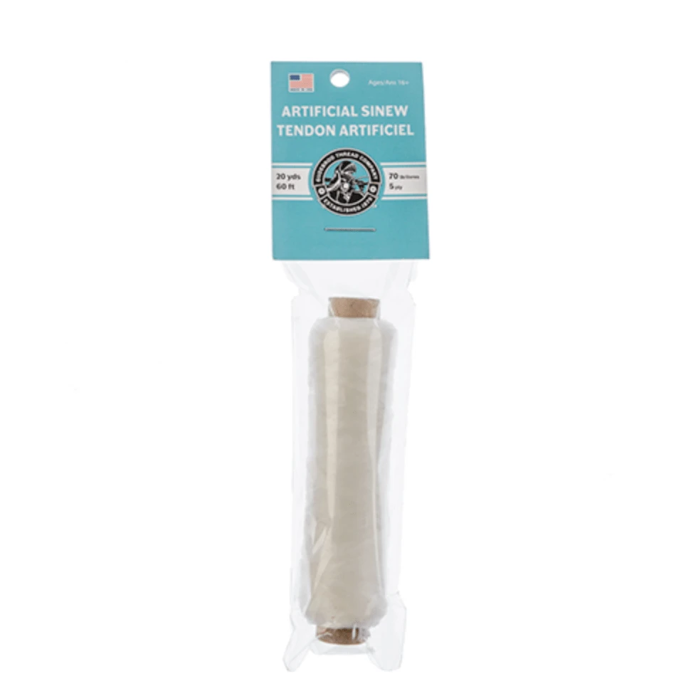 SINEW BOBBIN 20 yards, 70lb test Sinew Thread 5 ply, Basics Sinew