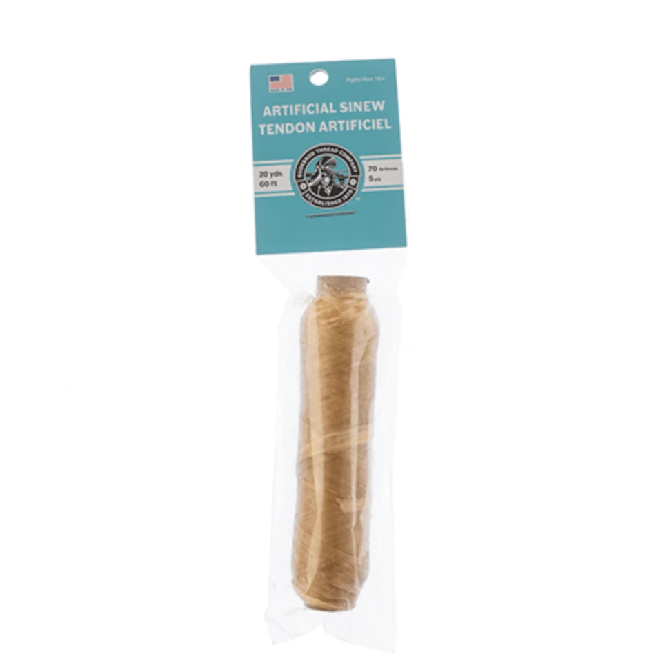 SINEW BOBBIN 20 yards, 70lb test Sinew Thread 5 ply, Basics Sinew