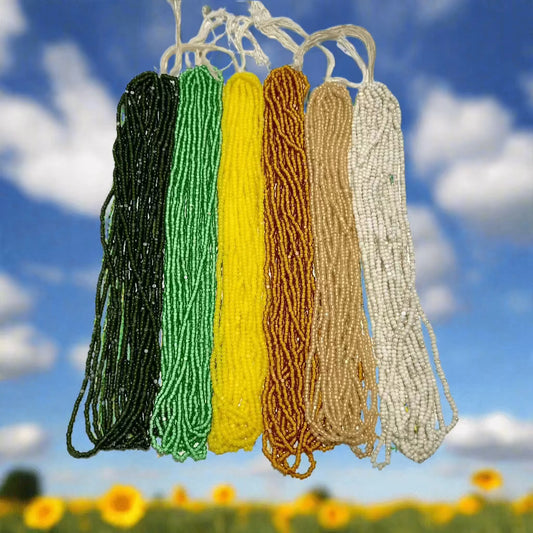 "Spring Daffodils 💐" 6 x 11/0 Charlotte Cut Seed Beads Set, Promotions Charlotte Cut Seedbeads