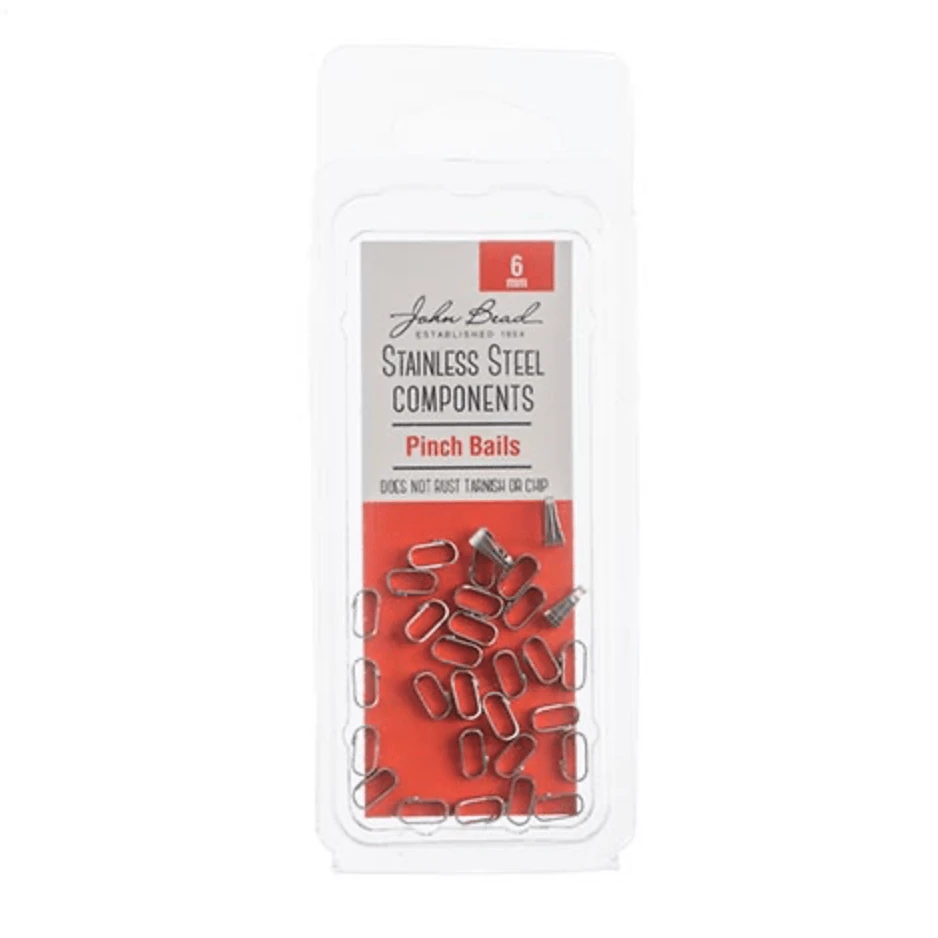 Stainless Steel Pinch Bail 6mm 30pcs Basics