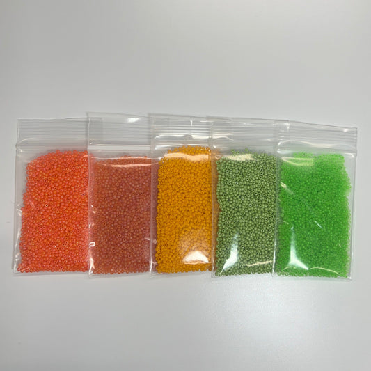 “Twister Orange” 5 x 22g 10/0 Seed Bead Set, Promotions 10/0 Preciosa Seed Beads