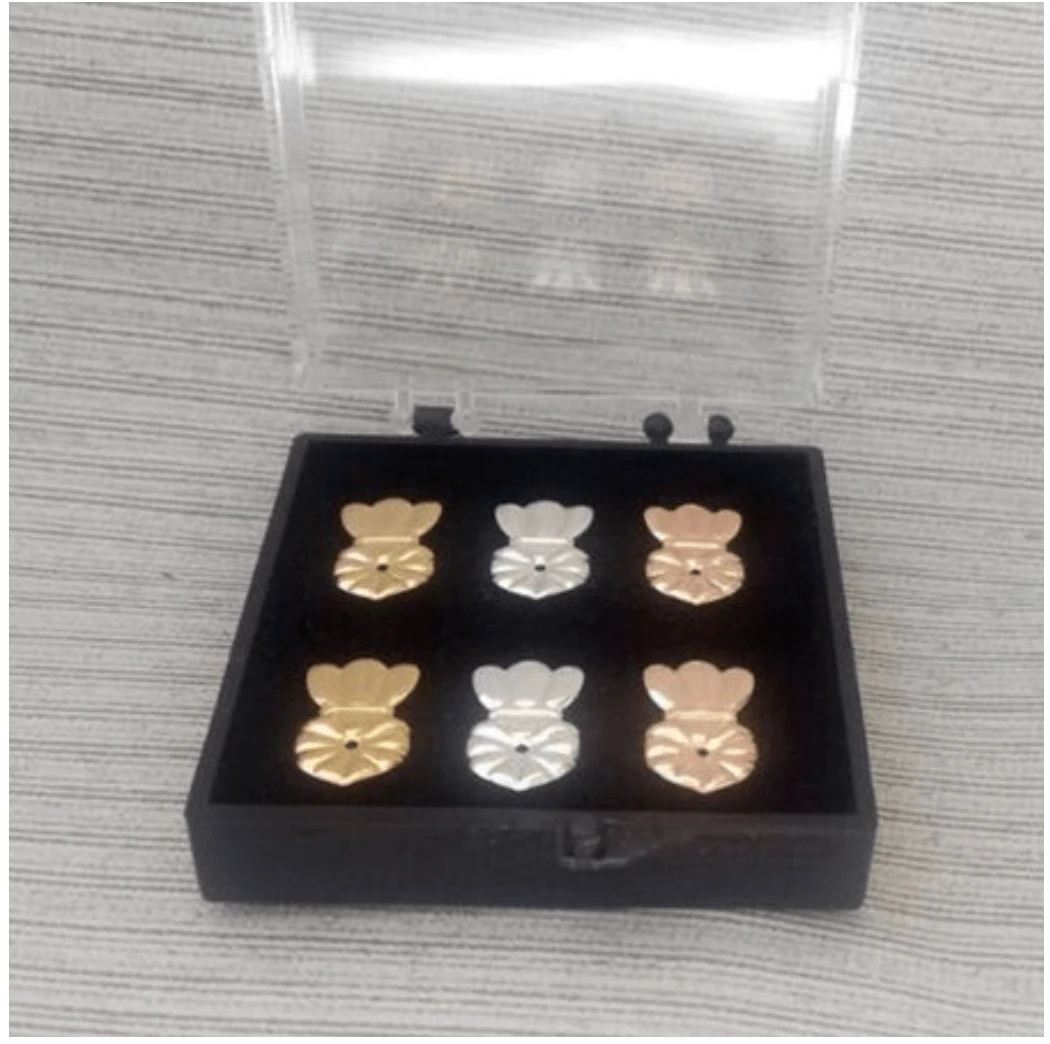 3 TREAT YOURSELF QUEEN (Crown) Heavy Beadwork/Earlope Support Set (BOX) 1*1.4mm Heavy Beadwork/Earlope Support Hypoallergenic Earring Lifter (Stud Backings) Basics, Earring Findings