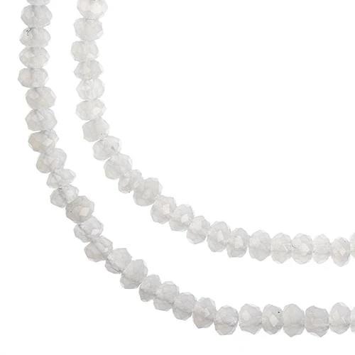 Sundaylace Creations & Bling Rondelle Beads 1.5*2.5mm Crystal Lane Rondelle, Opaque White (246pcs)