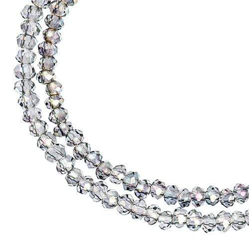 Sundaylace Creations & Bling 1.5*2.5mm Crystal Lane Rondelle, Transparent Green Luster *Grey*