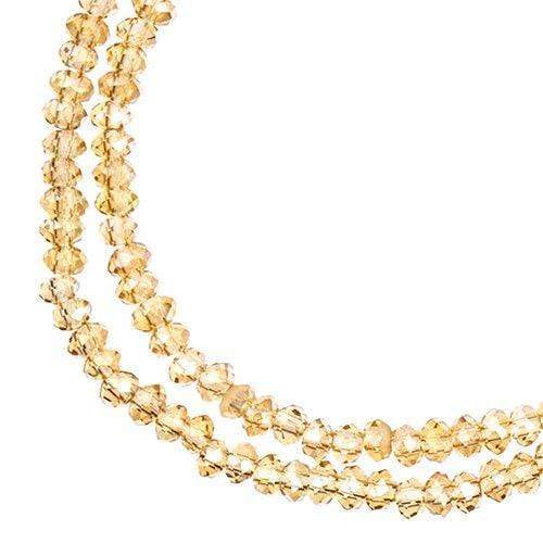 Crystal Lane Rondelle Rondelle Beads 1.5*2.5mm Crystal Lane Rondelle, Transparent Topaz AB