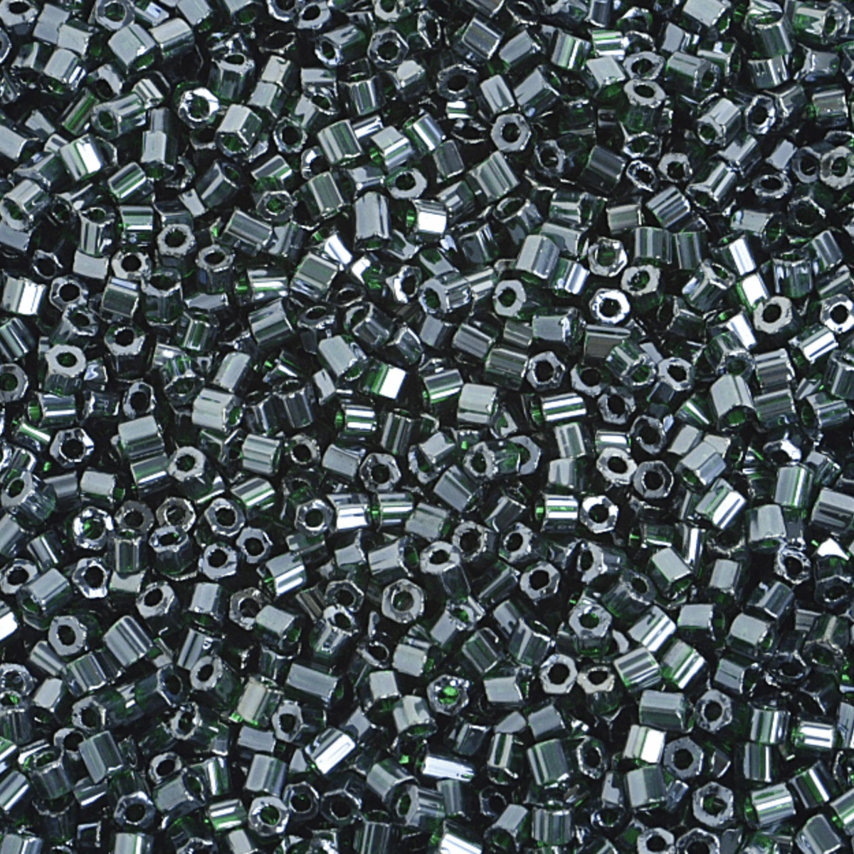 Preciosa Ornela 2-Cut Beads 10/0 2-Cut Beads, Dark Green Luster