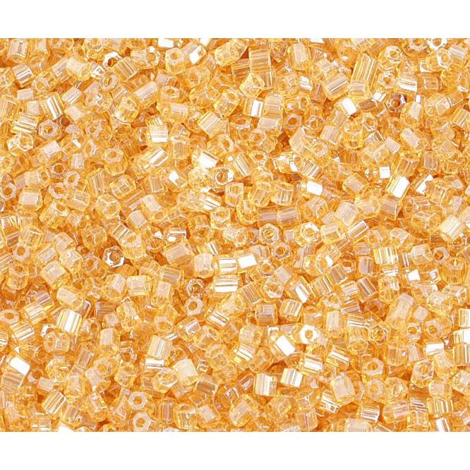 Preciosa Ornela 2-Cut Beads 10/0 2-Cut Beads, Light Topaz Luster