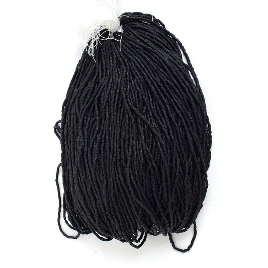 Preciosa Ornela 2-Cut Beads 10/0 2-Cut Beads, Matte Black