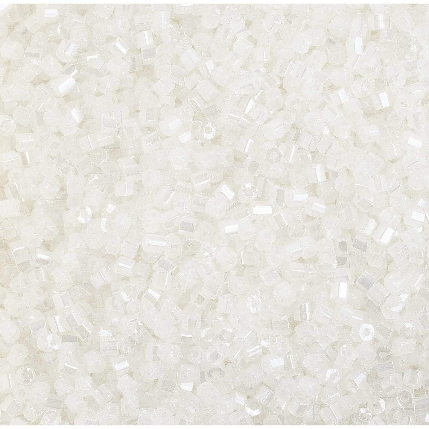 Preciosa Ornela 2-Cut Beads 10/0 2-Cut Beads, Opaque Pearl White