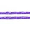 Sundaylace Creations & Bling 2-Cut Beads 10/0 2-Cut Beads, Opaque Purple AB, in Hanks