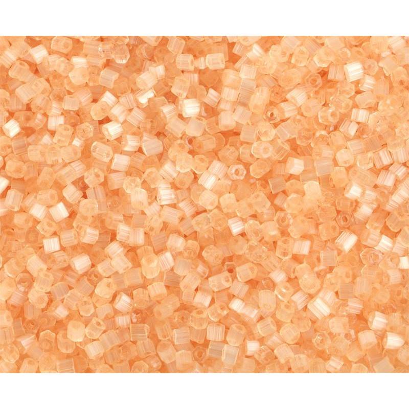Preciosa Ornela 2-Cut Beads 10/0 2-Cut Beads, Satin Light Orange/Peach Solgel