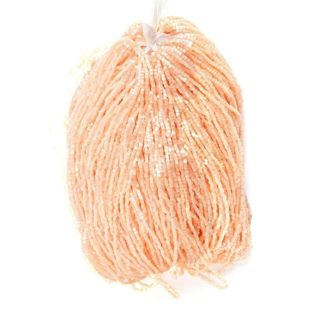 Preciosa Ornela 2-Cut Beads 10/0 2-Cut Beads, Satin Light Orange/Peach Solgel