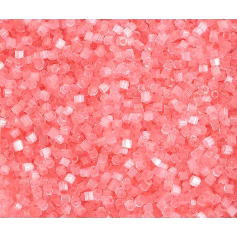 Preciosa Ornela 2-Cut Beads 10/0 2-Cut Beads, Satin Light Pink Solgel