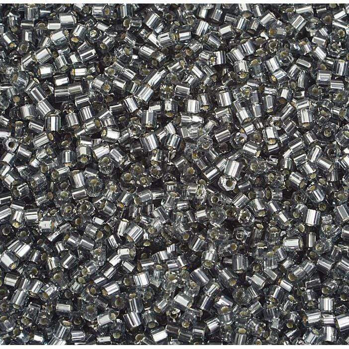 Preciosa Ornela 2-Cut Beads 10/0 2-Cut Beads, Silver Lined Grey