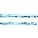 Preciosa Ornela 2-Cut Beads 22g 10/0 2-Cut Beads, Silver lined Light Aqua