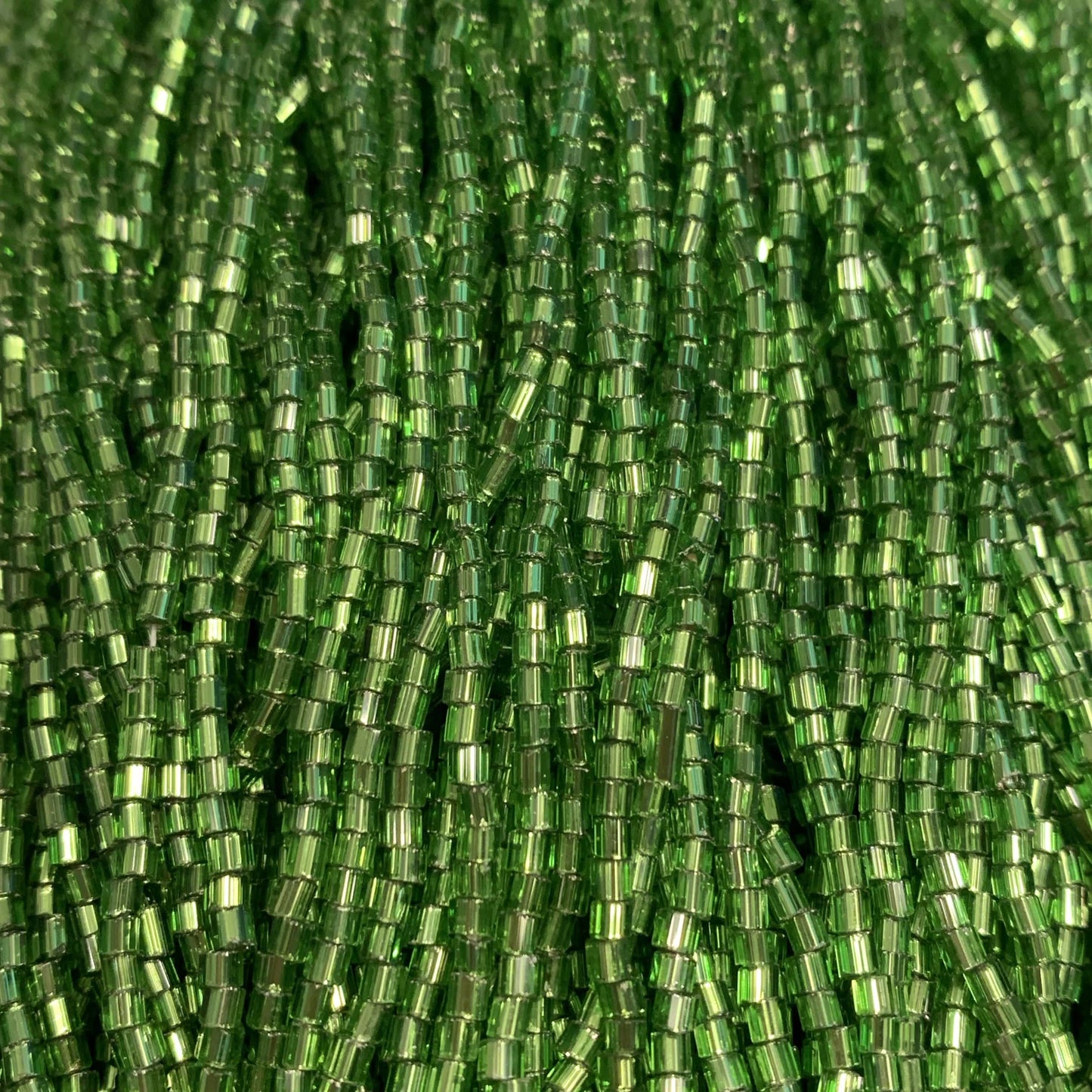 Preciosa Ornela 2-Cut Beads 10/0 2-Cut Beads, Silver Lined Lime Green