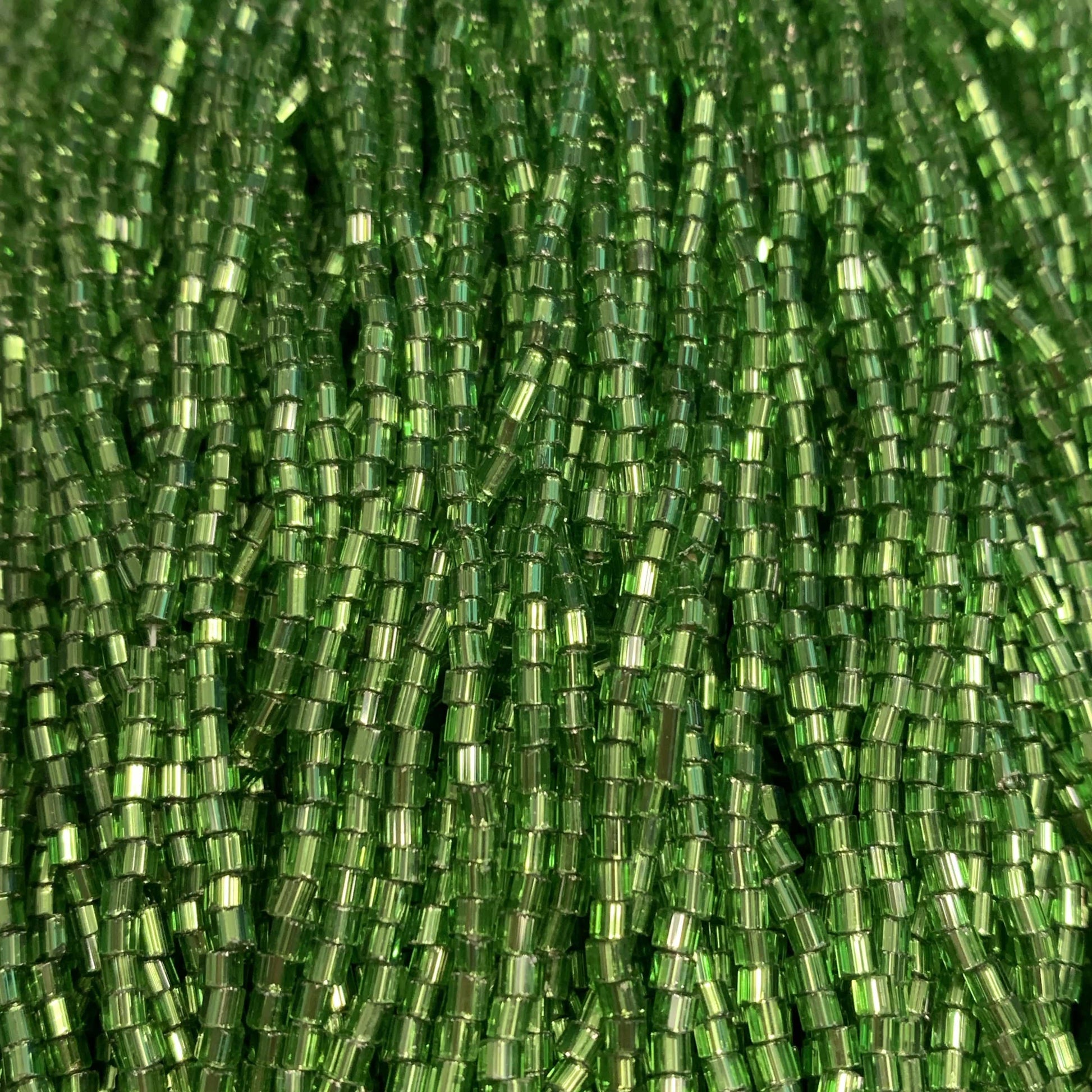 Preciosa Ornela 2-Cut Beads 10/0 2-Cut Beads, Silver Lined Lime Green