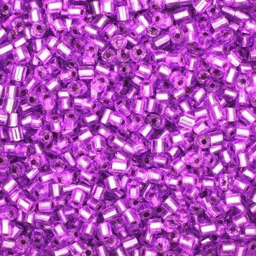 Preciosa Ornela 2-Cut Beads 10/0 2-Cut Beads, Silver Lined Mauve/Blue Dyed