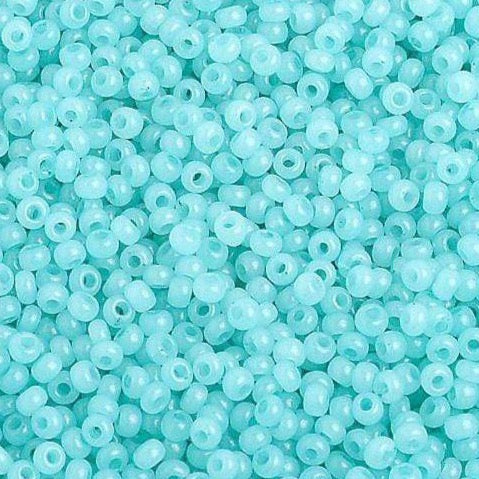 Sundaylace Creations & Bling 10/0 Preciosa Seed Beads 10/0 Alabaster Light Turqouise Solgel Preciosa Seed Bead