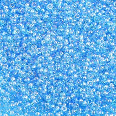 Preciosa Ornela 10/0 Preciosa Seed Beads 10/0 Aqua Iris Transparent Preciosa Seed Beads