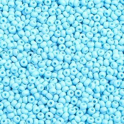 Preciosa Ornela 10/0 Preciosa Seed Beads 10/0 Opaque Aqua Matte Czech Seed Beads