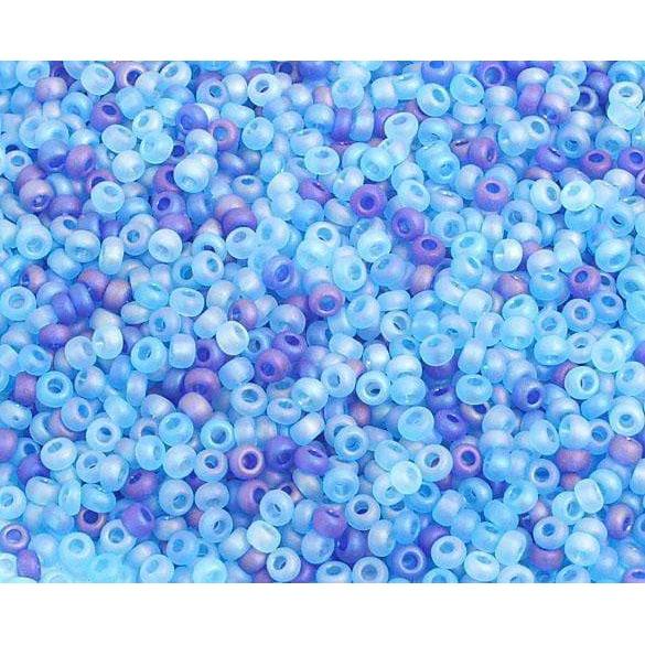 Preciosa Ornela 10/0 Preciosa Seed Beads 10/0 Aqua Rainbow Transparent Matte, Preciosa Seed Beads