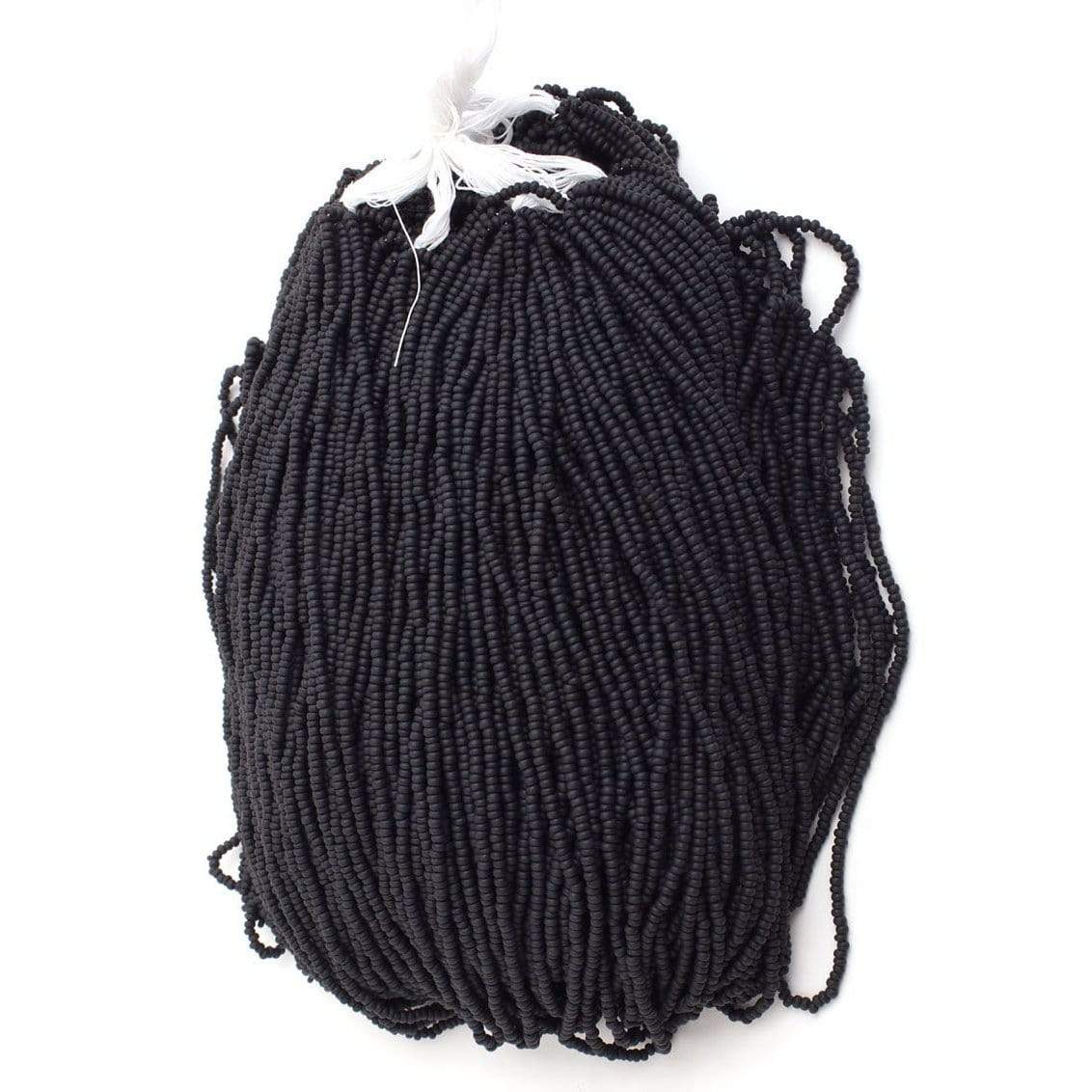 Preciosa Ornela 10/0 Preciosa Seed Beads 10/0 Black Matte Opaque, Preciosa Seed Bead