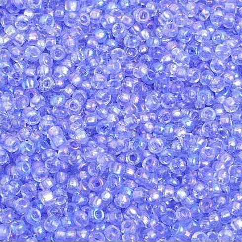 Preciosa Ornela 10/0 Preciosa Seed Beads 10/0 Transparent Blue Rainbow AB Czech Seed Beads
