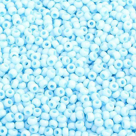 Preciosa Ornela 10/0 Preciosa Seed Beads 22g 10/0 Chalk Light Blue Matte Solgel, Precoisa Seed Beads, Hank or 22g