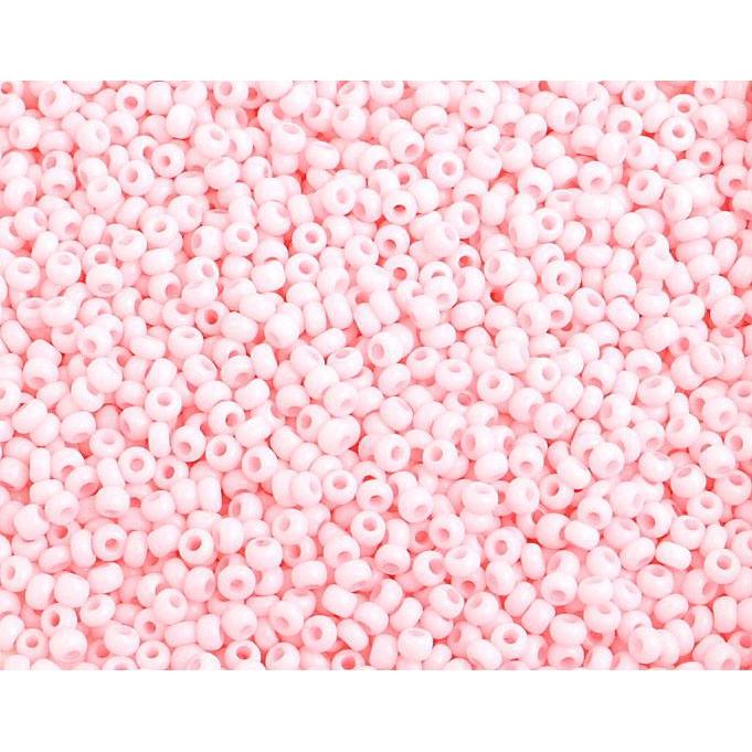 Preciosa Ornela 10/0 Preciosa Seed Beads 10/0 Chalk Light Pink Matte Solgel Precoisa Seed Beads