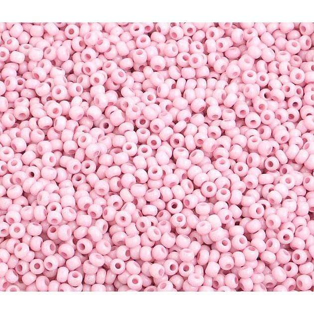 Sundaylace Creations & Bling 10/0 Preciosa Seed Beads 10/0 Chalk Pink Opaque Solgel Precoisa Seed Beads, *Cheyenne Pink*