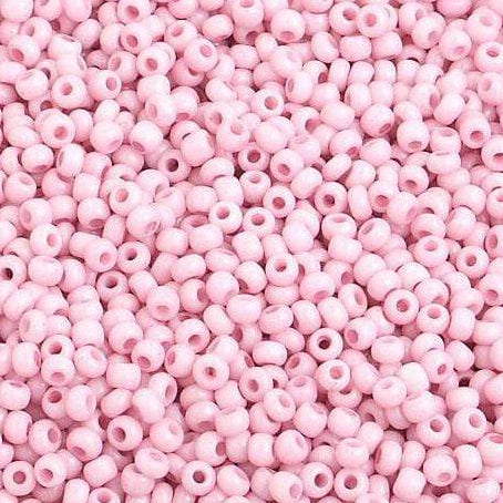 Sundaylace Creations & Bling 10/0 Preciosa Seed Beads 10/0 Chalk Pink Opaque Solgel Precoisa Seed Beads, *Cheyenne Pink*