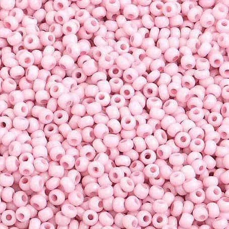 Sundaylace Creations & Bling 10/0 Preciosa Seed Beads 10/0 Chalk Pink Opaque Solgel Precoisa Seed Beads, *Cheyenne Pink*