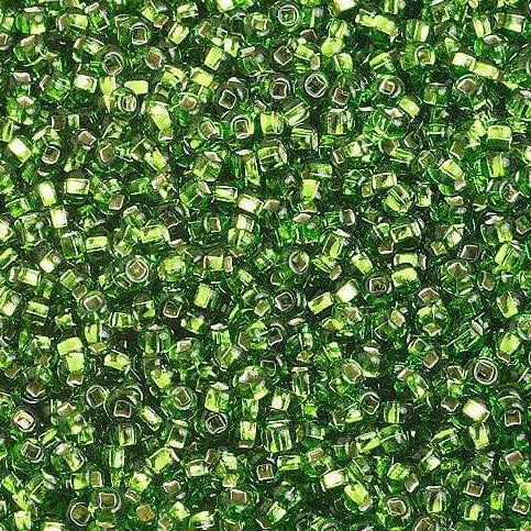 Sundaylace Creations & Bling 10/0 Preciosa Seed Beads 10/0 Silver Lined Chartreuse Green, Preciosa Seed Beads